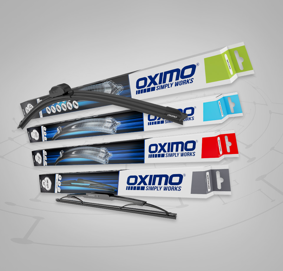 Передні та задні щітки склоочисника OXIMO® 